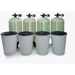 Suavizador de Agua Comercial cuádruple columna 60 ft3 totales Tanque 30"x72" 2”