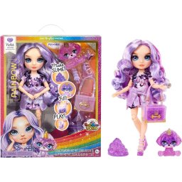 Muñeca Rainbow High Violet Morado Kit Limo y Mascota Brillante 11 Pulgadas Original