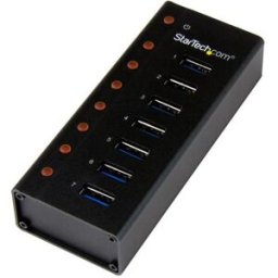 HUB USB StarTech.com ST7300U3M - 7 Puertos USB 3.0 - Caja Metálica - Sobremesa/Montaje en Pared - Negro