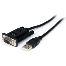 Cable StarTech.com de 1m Adaptador de 1 Puerto USB a Modem Nulo Null Serial DB9 RS232 DCE con FTDI