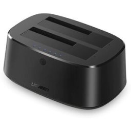 Docking Station UGREEN CM198 - 2.5"/3.5" - USB 3.0 - SATA - HDD/SSD - 2 Bahías - Negro