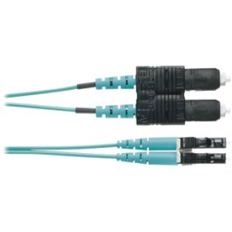 Cable de Fibra Óptica Panduit - LC-SC - Dúplex - Multimodo - 3M - Aqua