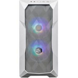 Gabinete Gamer Cooler Master TD300 Mesh - Media Torre - Mini-ITX Micro-ATX - 2x Ventiladores - Panel Lateral - Blanco