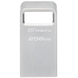 Memoria USB Kingston DataTraveler Micro - 256GB - USB 3.2 - Plata