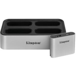 Replicador de Puertos Kingston Workflow Station - Con USB miniHub - Hasta 4 Lectores Workflow
