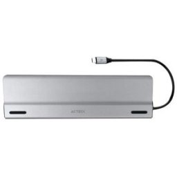 Docking Station Acteck PORT X DH690 - HDMI - VGA - USB-C - USB - Plata