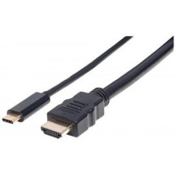 Cable Manhattan 151764 - USB-C a HDMI - Macho - 2 m - Negro