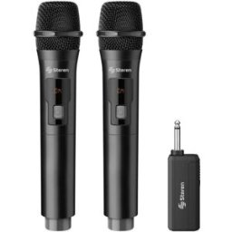 Micrófono Steren MIC-288R - Inalámbrico - Receptor - Negro - 2 Piezas