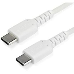 Cable USB StarTech.com RUSB2CC1MW - USB Tipo C - 1 M - Fibra Aramida - Blanco