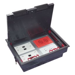 Caja de Piso Thorsman TH-CP-4M - Cuatro Módulos - Para Alimentación Eléctrica y Redes de Datos
