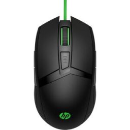 Mouse Gamer HP Pavilion Gaming 300 - Alámbrico - 8 Botones - Negro con Verde