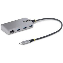 Hub USB StarTech.com 5G3AGBB-USB-C-HUB - USB-C a 3x USB 3.0 - Ethernet - Gris