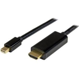 Cable Adaptador de Vídeo StarTech.com - Conecta Mini DisplayPort a HDMI - 1m - Negro