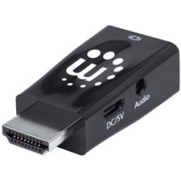 Convertidor Manhattan 151542 - HDMI Macho a VGA Hembra - 3.5mm - Negro
