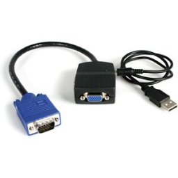 Divisor de Video StarTech.com VGA de 2 Puertos - 300MHz