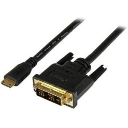 Cable Adaptador StarTech.com - Mini HDMI a DVI-D - para Tablet y Cámara - Macho/Macho - 2m - Negro