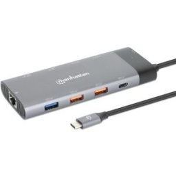Docking Station Manhattan 130714 - HDMI - USB-A - USB-C - RJ-45