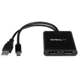Multiplicador de Vídeo StarTech.com - Conecta Mini DisplayPort a 2 puertos DisplayPort - Hub MST - Negro