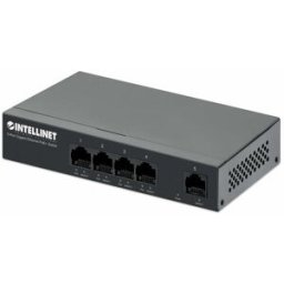Switch Intellinet 561792 - Gigabit Ethernet - 5 Puertos - Soporta 4 PoE+ - No Gestionado