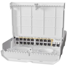 Switch MikroTik netPower 16P - Gigabit Ethernet - 16 Puertos PoE - 2 Puertos SFP - Gestionado