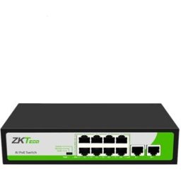 Switch ZKTeco SP08HZKT0210 - 8 Puertos - RJ-45 - 2 Puertos Gigabit - No Administrable