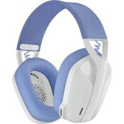 Diadema Gamer Logitech G435 - Inalámbrico - Micrófono - Blanco con Lila