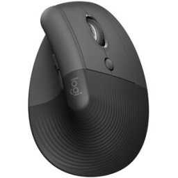 Mouse Logitech Lift Vertical - Inalámbrico - 6 Botones - Grafito
