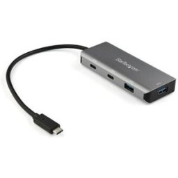 Adaptador HUB USB-C StarTech.com HB31C2A2CB - 2 USB 3.1 - 2 USB-C - 10Gbps - Negro/Gris