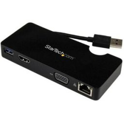 Mini Estación de Conexión StarTech.com - USB 3.0 con HDMI o VGA, Ethernet Gigabit y USB