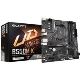 Tarjeta Madre Gigabyte B550M K - Socket AM4 - 4x DDR4 - 2133/3200/4733(O.C.)MHz - HDMI - DisplayPort - USB 2.0/3.2 - Micro ATX