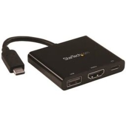 Convertidor de Vídeo StarTech.com - USB-C - HDMI 4K - USB A - Negro