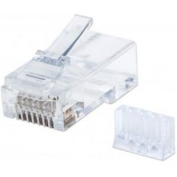 Plug Intellinet - Cat6 - RJ-45 - Transparente - 90 piezas