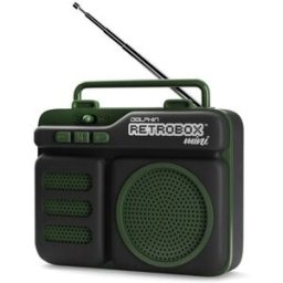 Radio Dolphin Retrobox - USB - Bluetooth - 3.5mm - Verde