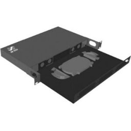 Distribuidor de Fibra Óptica SBE TECH SBE-DFO18D - Con Charola Deslizable - 19" - 1UR - Acepta 3 Placas de Acopladores