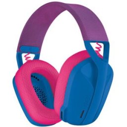 Diadema Gamer Logitech G435 - Inalámbrico - Micrófono - Azul con Rosa