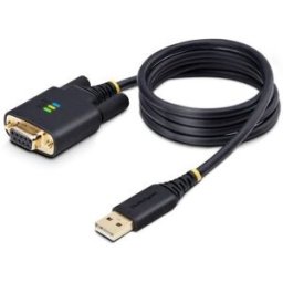 Adaptador StarTech.com 1P3FFCNB-USB-SERIAL - USB-A a Serial de Módem Nulo - 1m - Negro