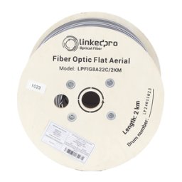 Carrete de Fibra Óptica LinkedPro - 2 Hilos - Monomodo - 2Km - Negro