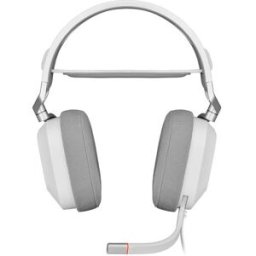 Diadema Gamer Corsair HS80 RGB USB - Alámbrico - Micrófono - Blanco