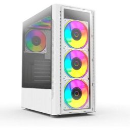 Gabinete Gamer Balam Rush DRAGONFLY II CRYSTAL GM745 - Media Torre - ATX/Micro ATX/Mini ITX - Panel Lateral - Blanco