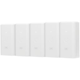 Adaptadores Ubiquiti POE-24-12W-5P - 1 Puerto Ethernet - 24VDC - 0.5A - PoE - 5 Unidades - Blanco