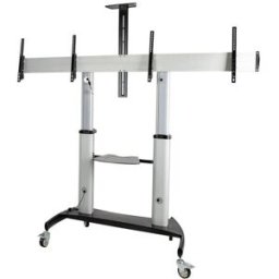Soporte de Piso StarTech.com STNDMTVDUO - 37 "a 60" - Soporta 50Kg - Para 2 Pantallas - Móvil