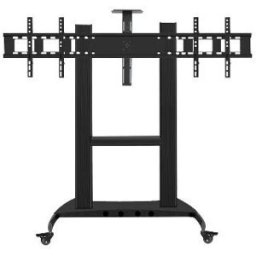 Soporte BRobotix 6006412 - 60" a 86" - Soporta 130kg - 2 Pantallas - Móvil