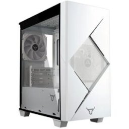 Gabinete Gamer Batauro Enfiniti - Mini Torre - Micro ATX/ITX - 1 Ventilador - Panel Lateral - Fuente 450W - Blanco