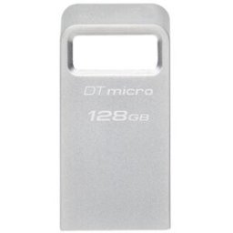Memoria USB Kingston DataTraveler Micro - 128GB - USB 3.2 - Plata