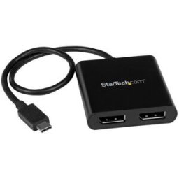 Adaptador de Vídeo StarTech.com - 2 puertos - USB-C a DisplayPort - MST Hub