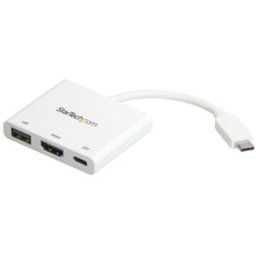 Convertidor de Vídeo StarTech.com - USB-C - HDMI 4K - USB A - Blanco