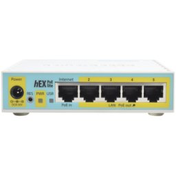 Router MikroTik hEX PoE lite - 5 Puertos - Fast Ethernet