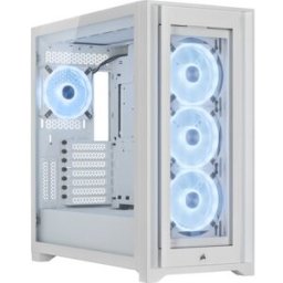 Gabinete Gamer Corsair iCUE 5000X RGB QL Edition - Media Torre - ATX - Panel Lateral - Blanco