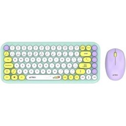 Kit Teclado y Mouse Acteck Creator Chic K- Colors MK480 - Inalámbrico - Tiffany