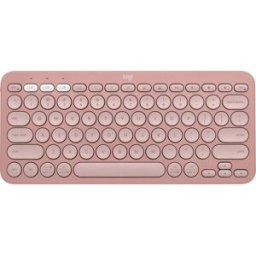 Teclado Logitech PEBBLE KEYS 2 K380S - Inalámbrico - Bluetooth - Inglés - Rosa
